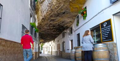 The main cave street at Setenil near Acinipo