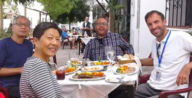 Great typical gastronomy in the White Villages of Spain